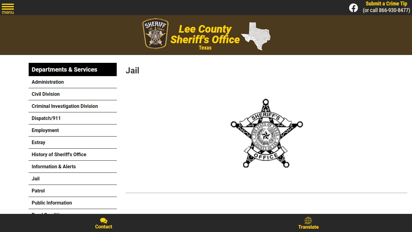 Jail - Lee County Sheriff TX