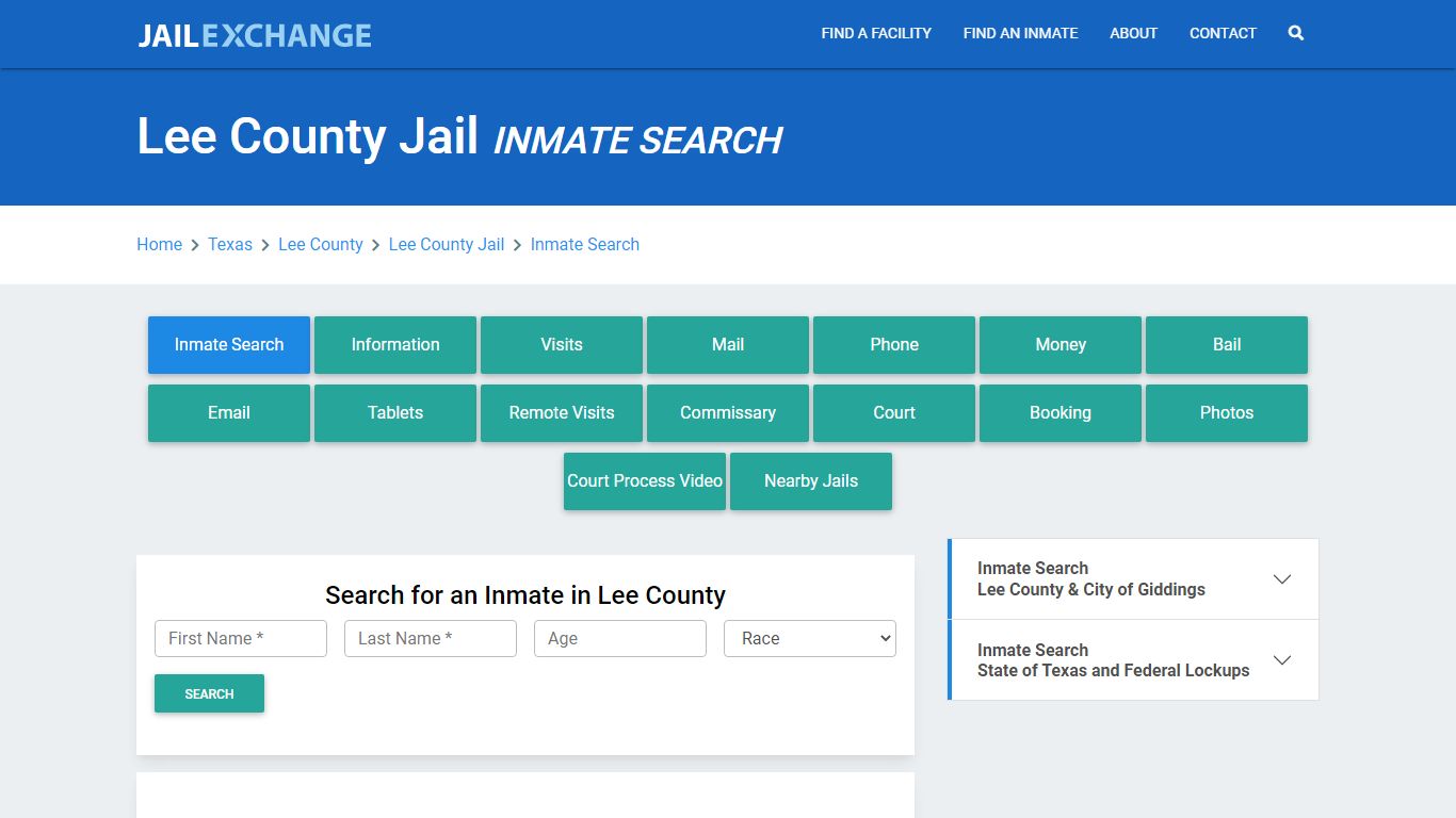 Lee County Jail, TX Inmate Search: Roster & Mugshots